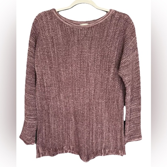 J. Jill Sweaters - Pure Jill by J. Jill Sweater Women's Medium Purple Marled Knit Pullover Textured